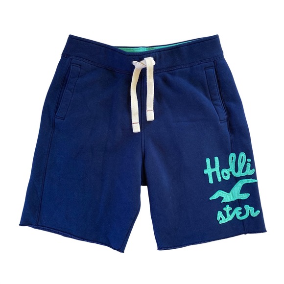 Hollister Other - Hollister Embroidered Jogger Sweat Shorts Drawstring Blue Green Y2K (Size M)